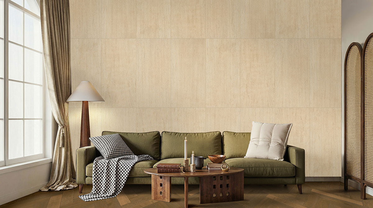 MSI Living Style Beige Ridge 24 x 48 Matte Porcelain tile (NLIVSTYBEIRID2448) – MSI room scene (living room)