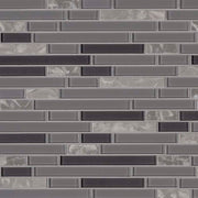 MSI Lorena Grigio Interlocking Glass mosaic (SMOT-SGLSIL-LORGRI4MM) – MSI product image
