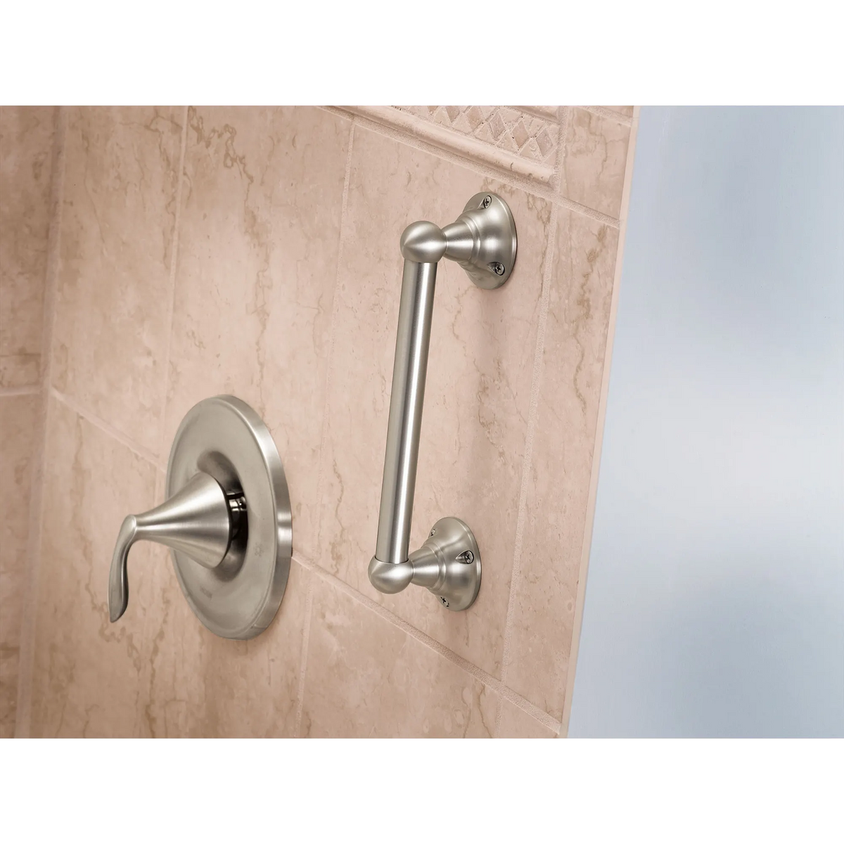 Moen Home Care 9" Designer Bathroom Hand Grip LR2250D in Brushed Nickel (LR2250DBN) - view 2