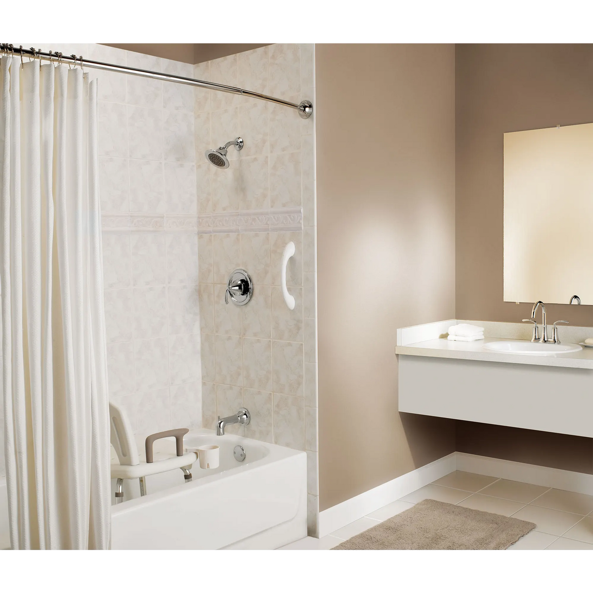 Moen Home Care 9" Designer Bathroom Hand Grip LR2250D in Brushed Nickel (LR2250DBN) - view 6