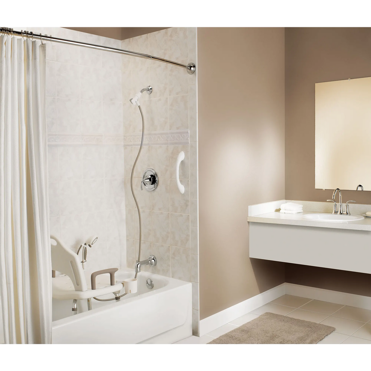 Moen Home Care 9" Designer Bathroom Hand Grip LR2250D in Brushed Nickel (LR2250DBN) - view 5