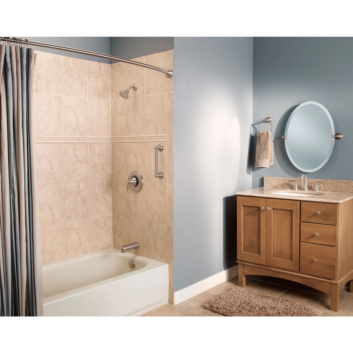 Moen Home Care 9" Designer Bathroom Hand Grip LR2250D in Brushed Nickel (LR2250DBN) - view 3