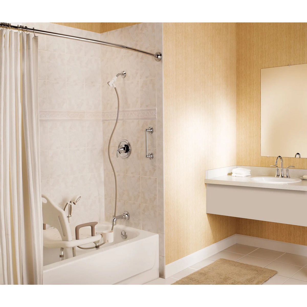 Moen Home Care 9" Designer Bathroom Hand Grip LR2250D in Chrome (LR2250DCH) - view 5