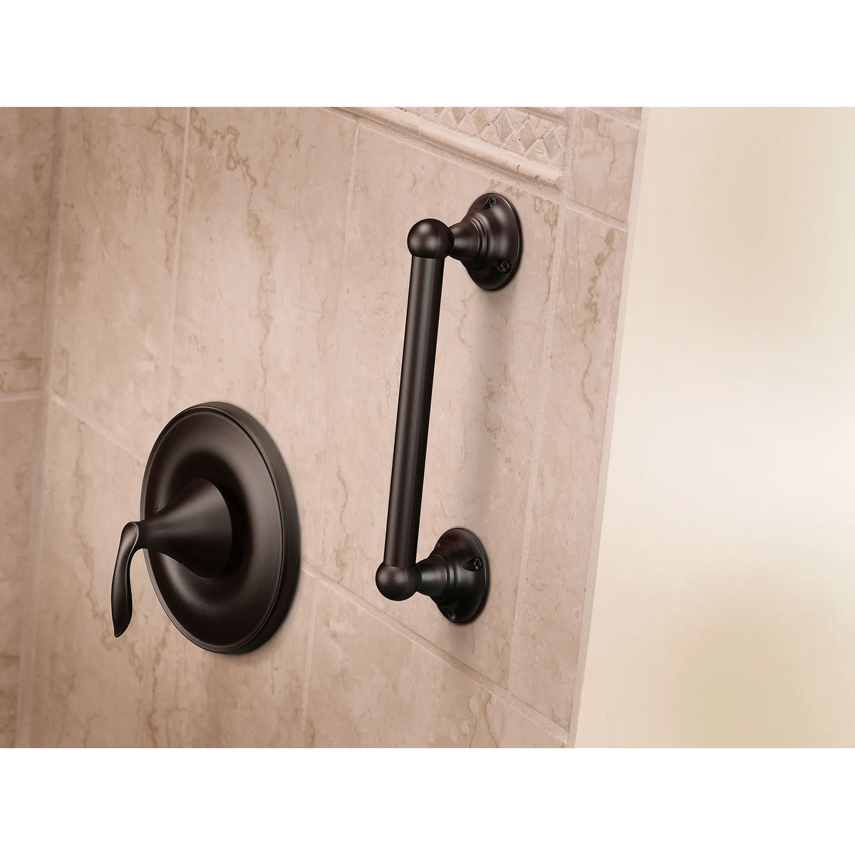 Moen Home Care 9" Designer Bathroom Hand Grip LR2250D in Old World Bronze (LR2250DOWB) - view 2