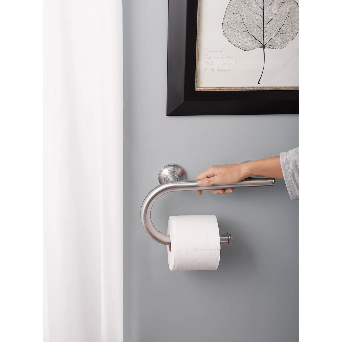 Moen 8" Grab Bar With Accessories LR2352D in Brushed Nickel (LR2352DBN) - view 4