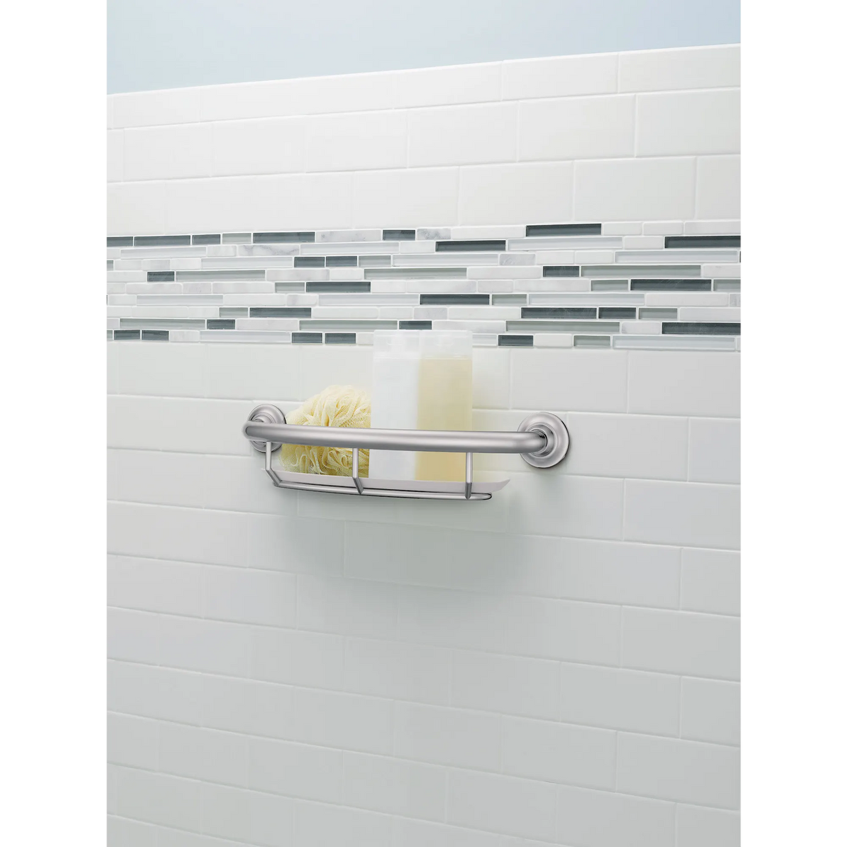 Moen 16" Grab Bar With Shelf LR2356D in Chrome (LR2356DCH) - view 2
