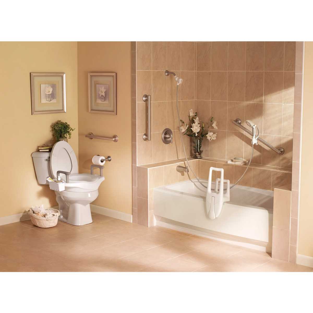 Moen Home Care 16" Designer Grab Bar LR8716D1G in Brushed Nickel (LR8716D1GBN) - view 4