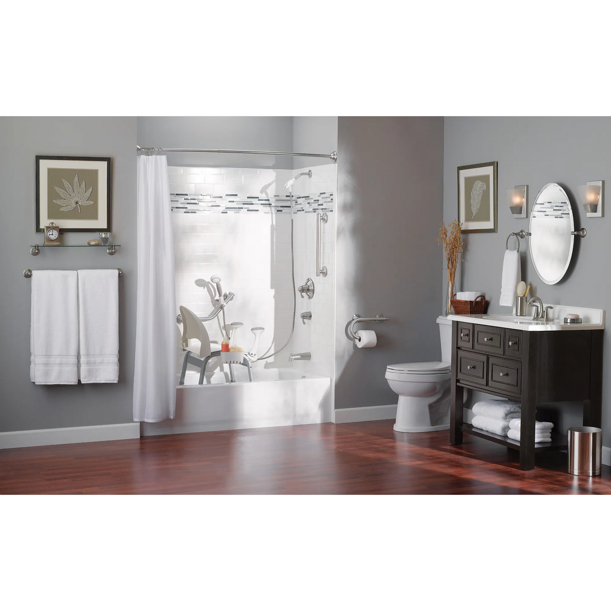 Moen Home Care 24" Designer Grab Bar LR8724D1G in Brushed Nickel (LR8724D1GBN) - view 3
