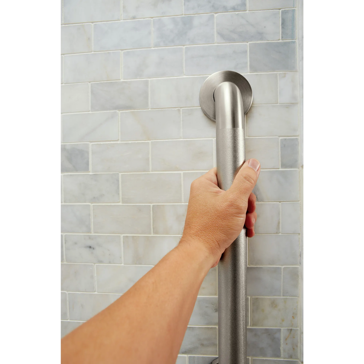 Moen Home Care 24" Concealed Screw Grab Bar LR8924P in Peened (LR8924P) - view 4