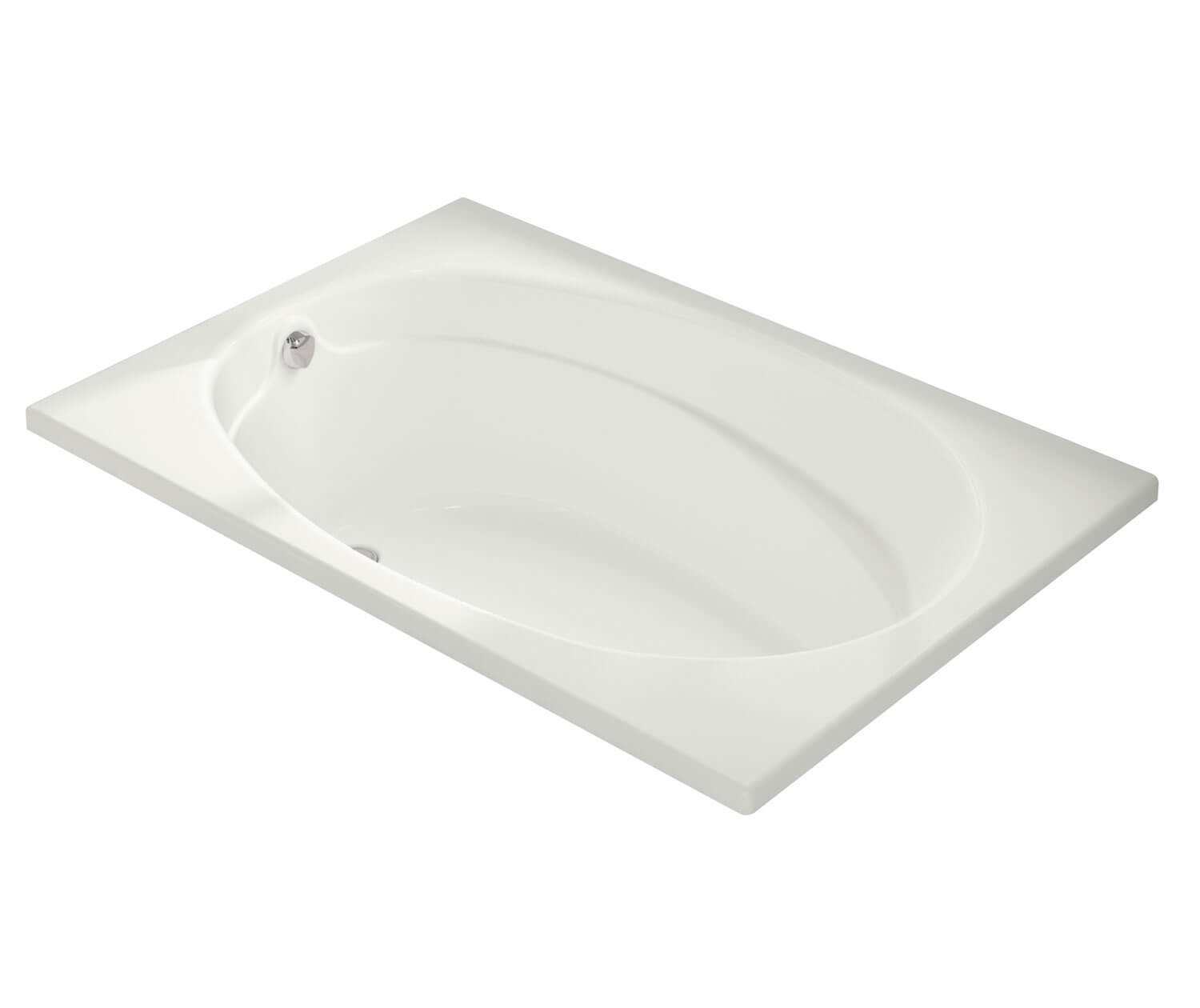 Temple 60 x 41 Acrylic Alcove End Drain Bathtub in White - Plumbing Market