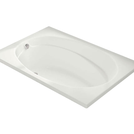 Temple 60 x 41 Acrylic Alcove End Drain Bathtub in White - Plumbing Market