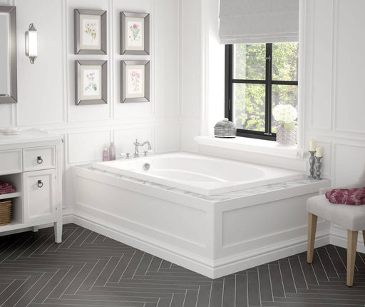 Temple 60 x 41 Acrylic Alcove End Drain Bathtub in White - Plumbing Market