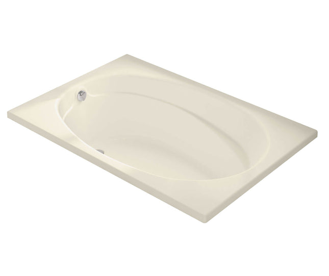 Temple 60 x 41 Acrylic Alcove End Drain Bathtub in Bone - Plumbing Market