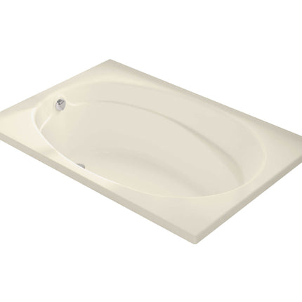 Temple 60 x 41 Acrylic Alcove End Drain Bathtub in Bone - Plumbing Market