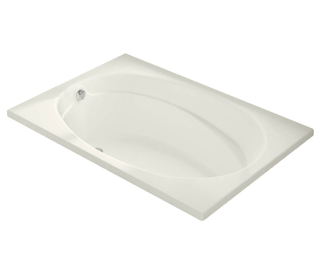 Temple 60 x 41 Acrylic Alcove End Drain Bathtub in Biscuit - Plumbing Market