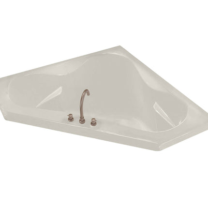 Tryst 59 x 59 Acrylic Corner Center Drain Bathtub in Biscuit - Plumbing Market