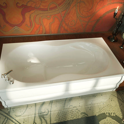 Melodie 66 x 33 Acrylic Alcove Center Drain Bathtub in White - Plumbing Market