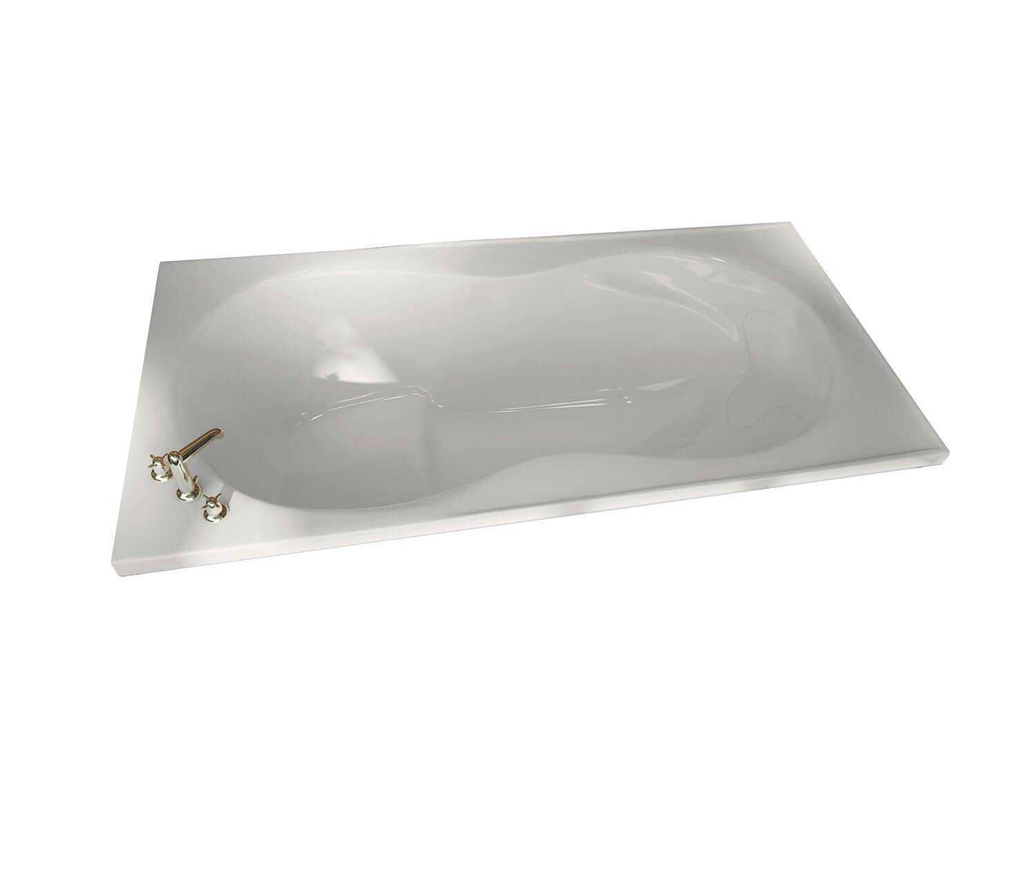 Melodie 66 x 33 Acrylic Alcove Center Drain Bathtub in White - Plumbing Market