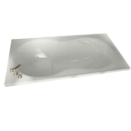 Melodie 66 x 33 Acrylic Alcove Center Drain Bathtub in White - Plumbing Market