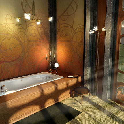 Melodie 66 x 33 Acrylic Alcove Center Drain Bathtub in White - Plumbing Market