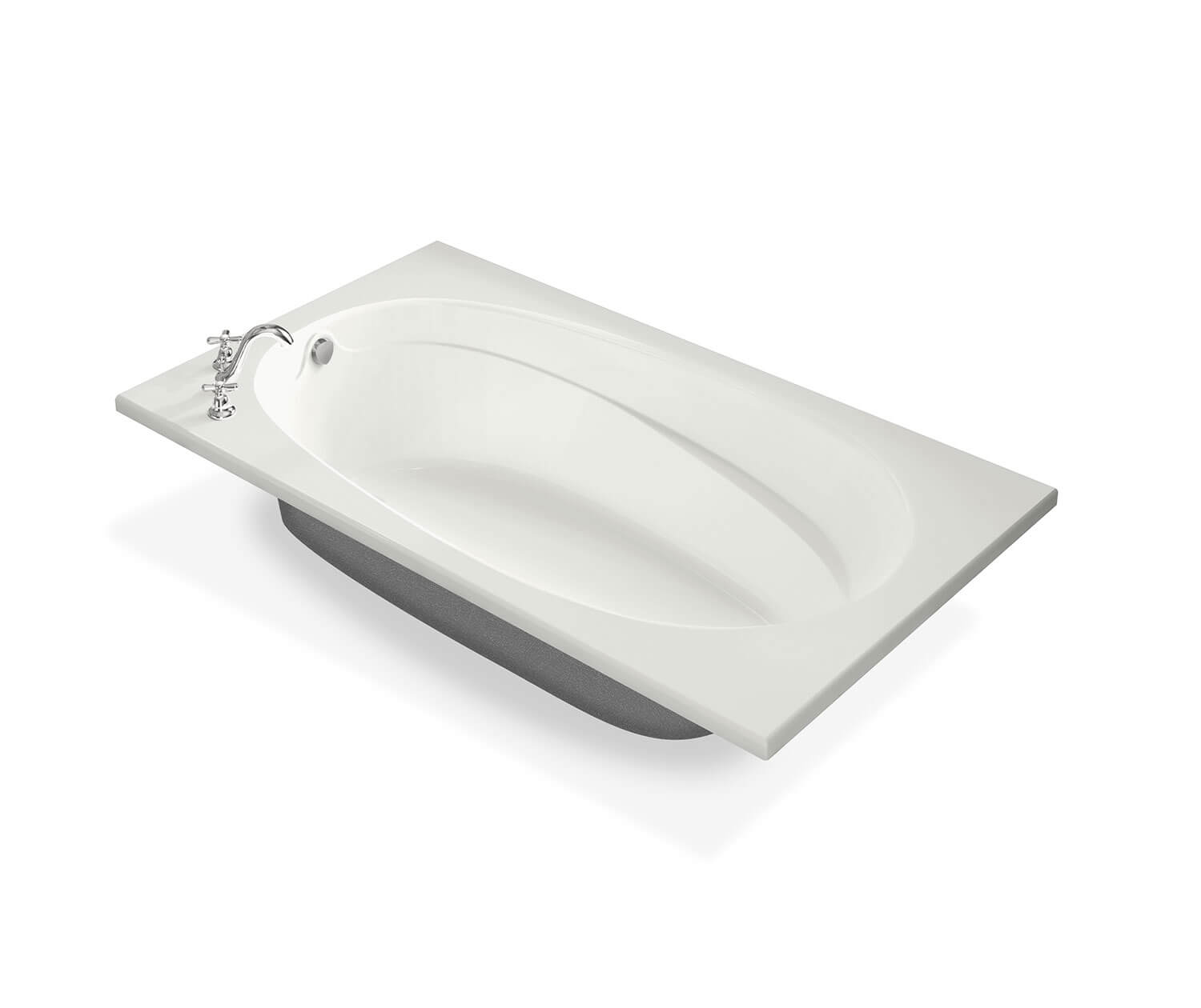 Talisman 71 x 42 Acrylic Drop-in End Drain Bathtub in White - Plumbing Market