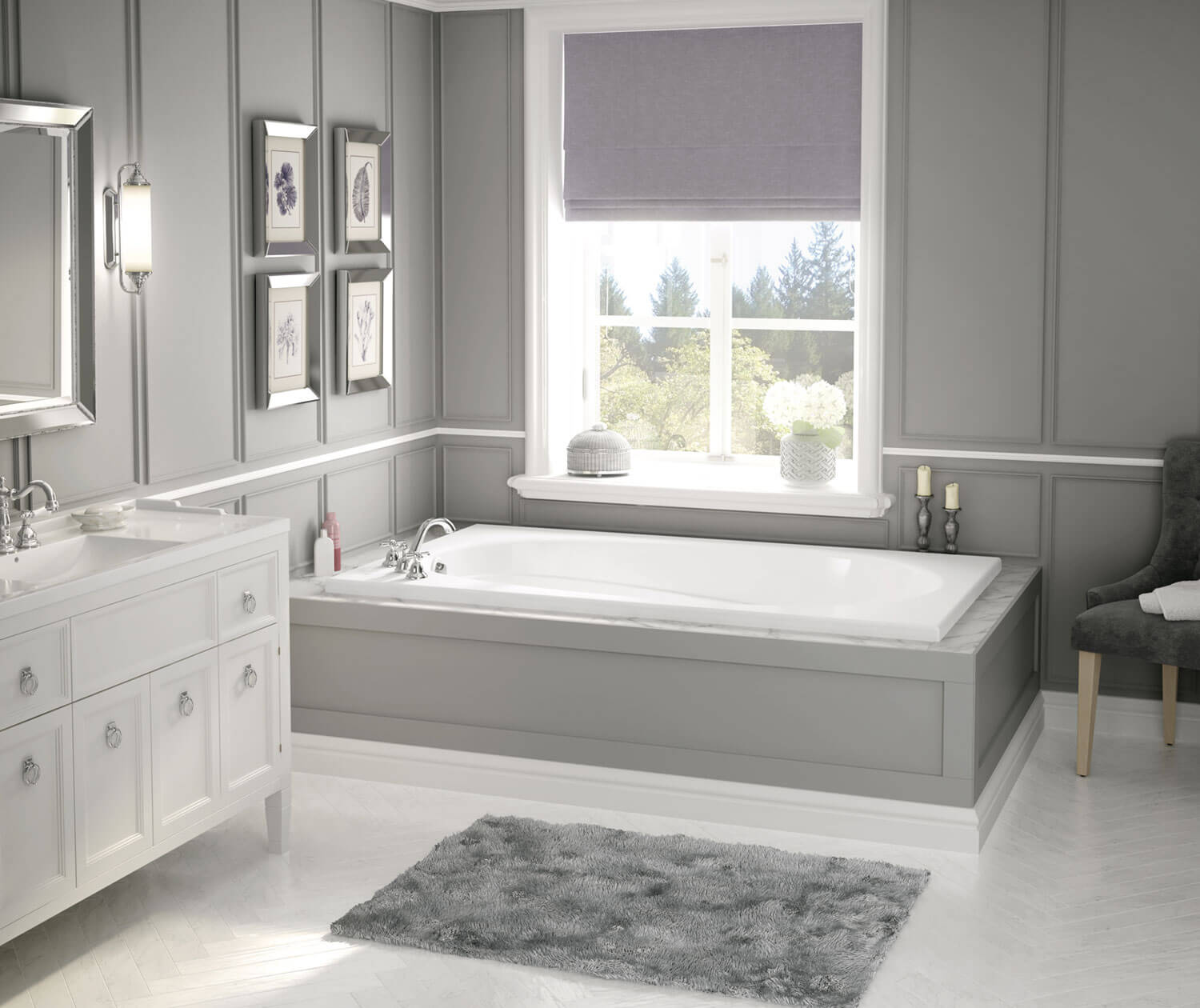 Talisman 71 x 42 Acrylic Drop-in End Drain Bathtub in White - Plumbing Market