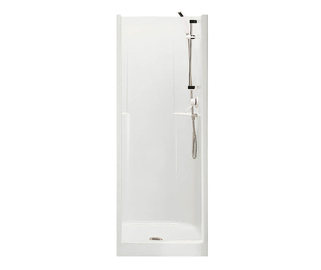 MAAX Biarritz 40 30 x 32 AcrylX Alcove Center Drain One-Piece Shower in White Maax