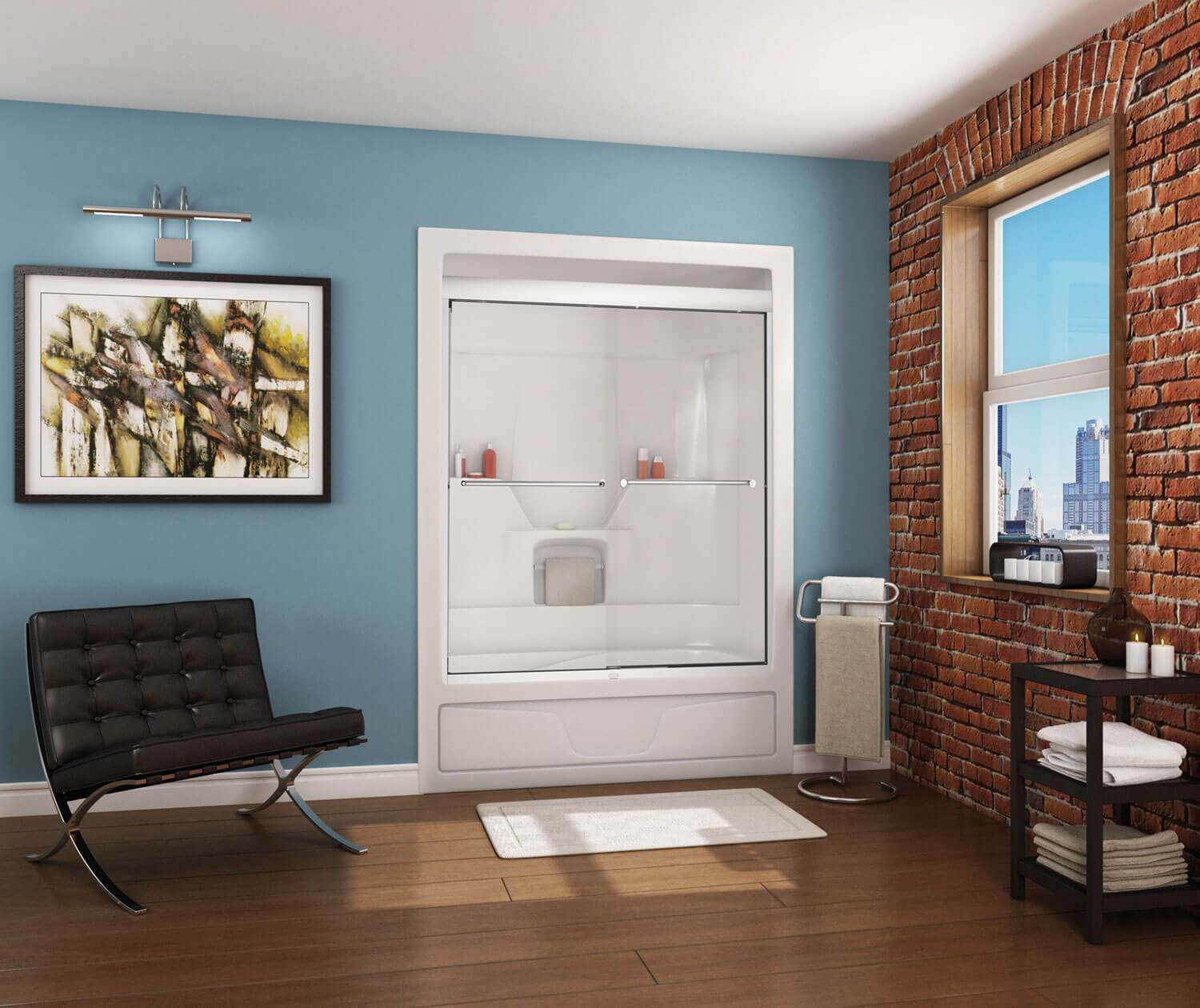 Aspen 60 x 31 Acrylic Alcove Left-Hand Drain One-Piece Tub Shower in White - Plumbing Market