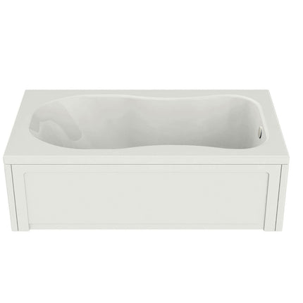 Topaz 6636 Acrylic Alcove End Drain Bathtub in White - Plumbing Market