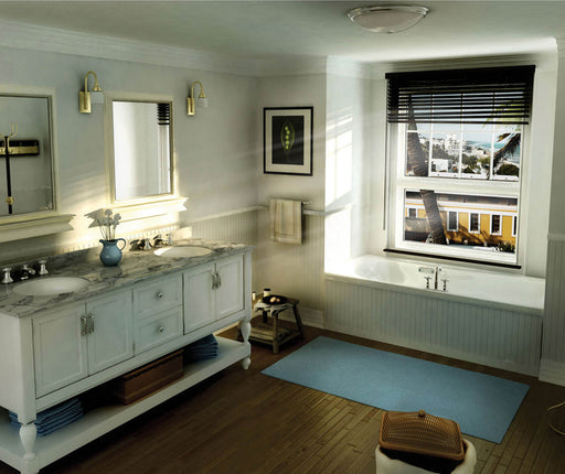 Topaz 6636 Acrylic Alcove End Drain Bathtub in White - Plumbing Market