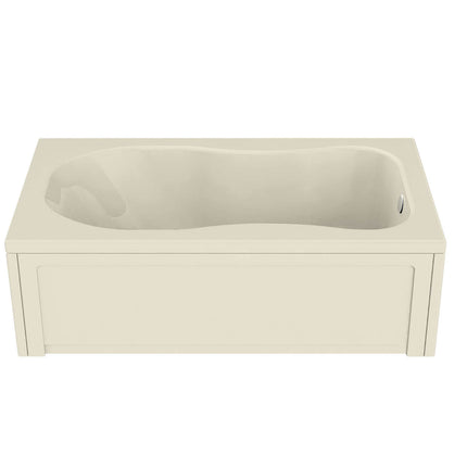 Topaz 6636 Acrylic Alcove End Drain Bathtub in Bone - Plumbing Market