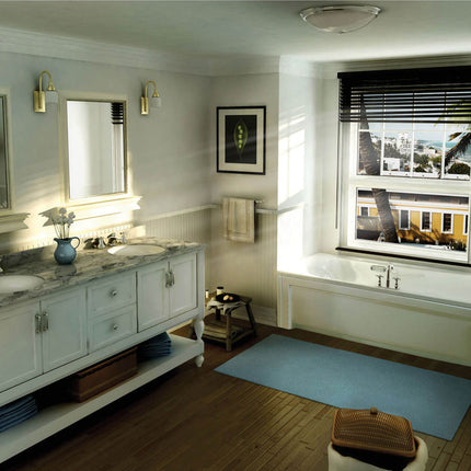 Topaz 7236 Acrylic Alcove End Drain Bathtub in White - Plumbing Market