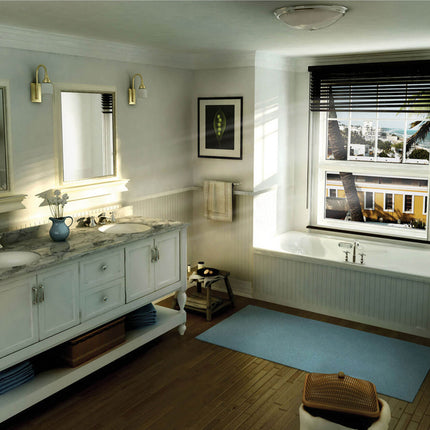 Topaz 7236 Acrylic Alcove End Drain Bathtub in White - Plumbing Market