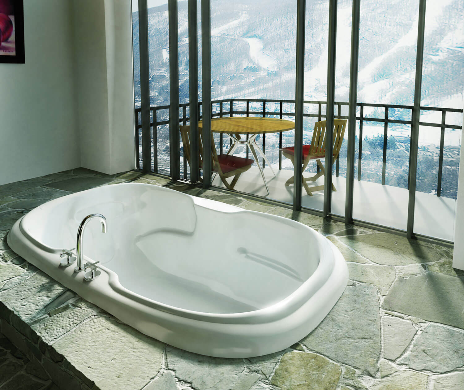 Calla 6042 Acrylic Drop-in Center Drain Bathtub in White - Plumbing Market