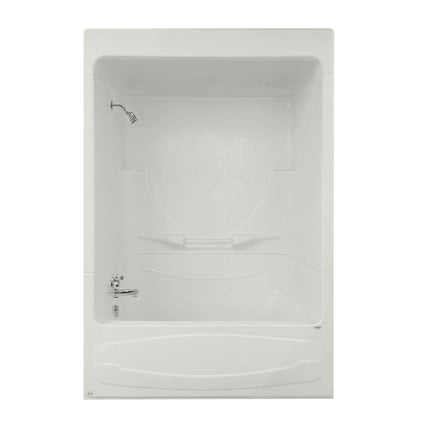 Figaro I 59 x 33 Acrylic Alcove Left-Hand Drain Three-Piece Tub Shower in White - Plumbing Market
