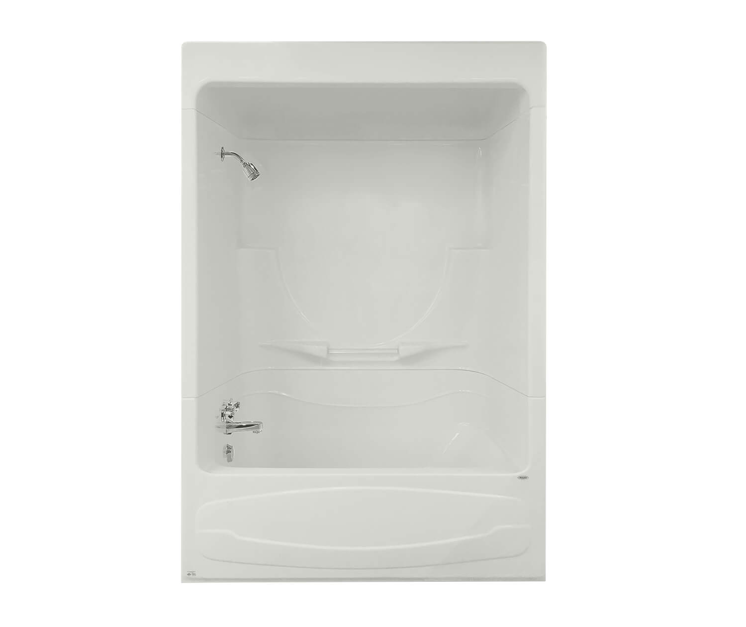 Figaro I 59 x 33 Acrylic Alcove Left-Hand Drain Three-Piece Tub Shower in White - Plumbing Market