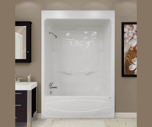 Figaro I 59 x 33 Acrylic Alcove Left-Hand Drain Three-Piece Tub Shower in White - Plumbing Market