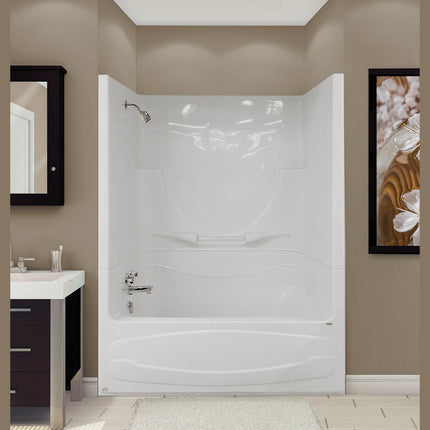 Figaro II 59 x 33 Acrylic Alcove Left-Hand Drain Two-Piece Tub Shower in White - Plumbing Market