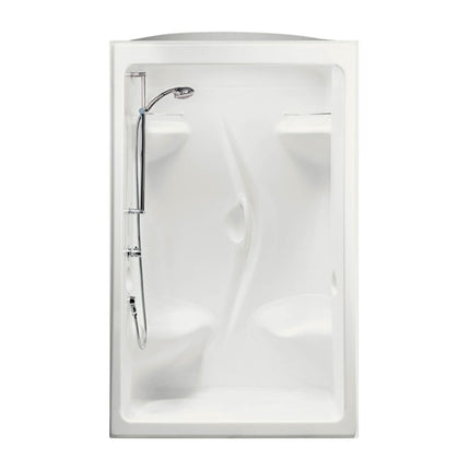Maax Stamina 48-I 51 x 36 Acrylic Alcove Center Drain Three-Piece Shower in White 101139-000-001-102 - Plumbing Market