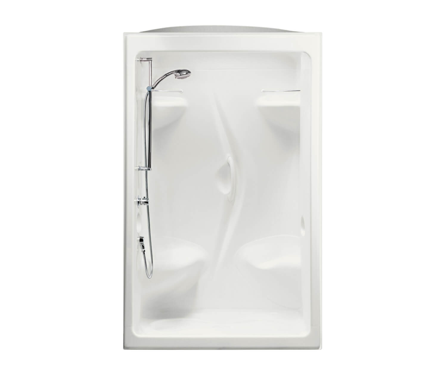 Maax Stamina 48-I 51 x 36 Acrylic Alcove Center Drain Three-Piece Shower in White 101139-000-001-102 - Plumbing Market