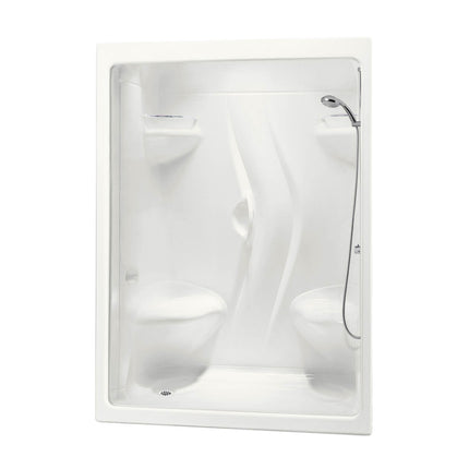 Maax Stamina 60-I 60 x 36 Acrylic Alcove Left-Hand Drain Three-Piece Shower in White 101141-000-001-104 - Plumbing Market