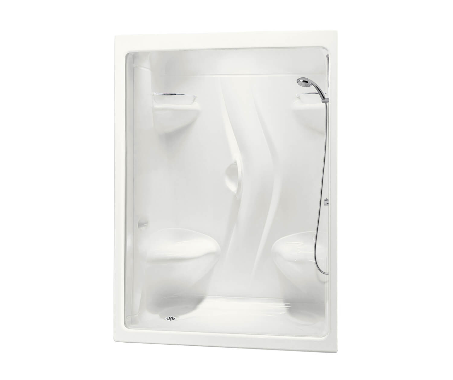 Maax Stamina 60-I 60 x 36 Acrylic Alcove Left-Hand Drain Three-Piece Shower in White 101141-000-001-104 - Plumbing Market