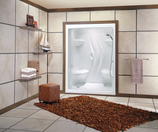 Maax Stamina 60-I 60 x 36 Acrylic Alcove Left-Hand Drain Three-Piece Shower in White 101141-000-001-104 - Plumbing Market