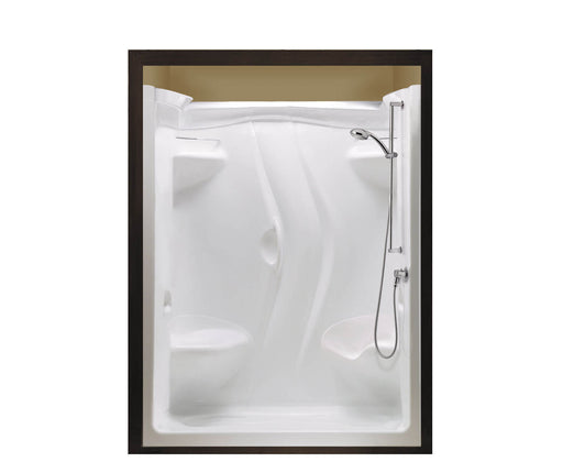 Maax Stamina 60-II 60 x 36 Acrylic Alcove Left-Hand Drain Two-Piece Shower in White 101142-000-001-116 - Plumbing Market