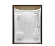 Maax Stamina 60-II 60 x 36 Acrylic Alcove Left-Hand Drain Two-Piece Shower in White 101142-000-001-116 - Plumbing Market