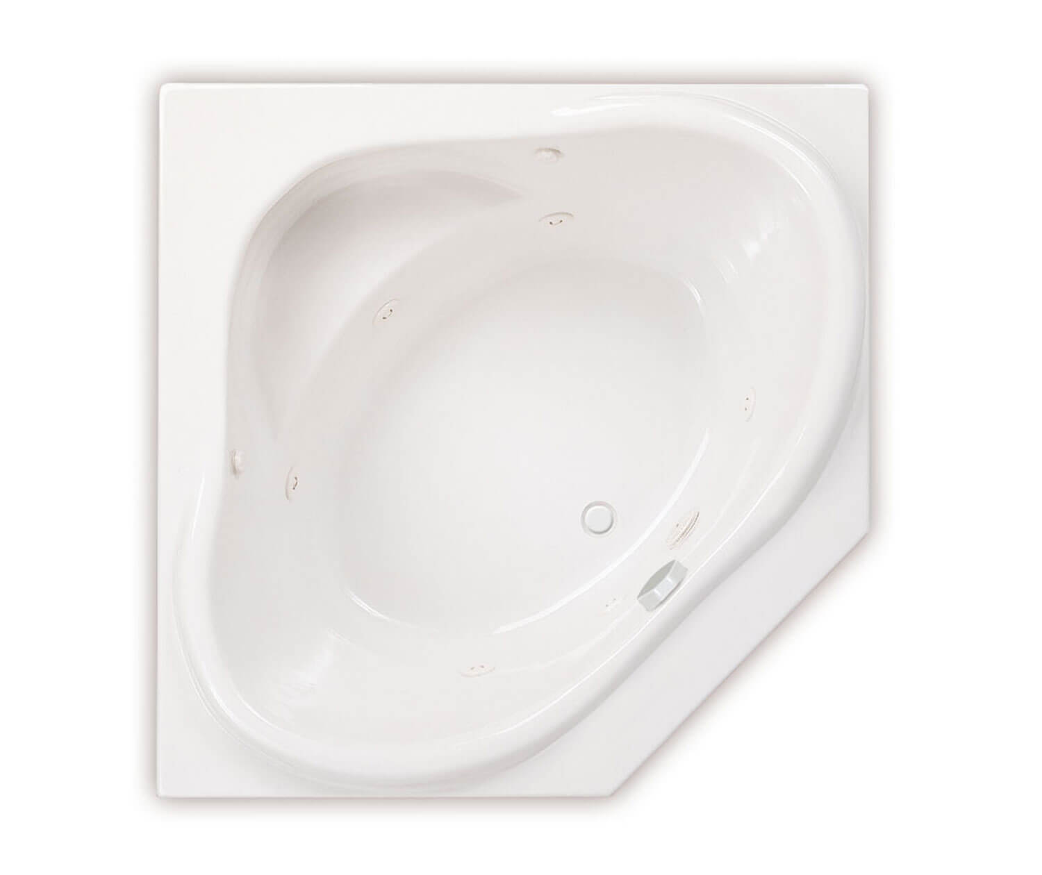 Nancy 54 x 54 Acrylic Drop-in Center Drain Bathtub in White - Plumbing Market
