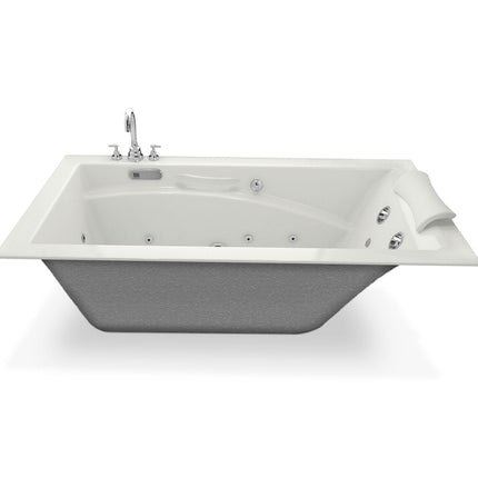 Optik 6032 Acrylic Alcove End Drain Bathtub in White - Plumbing Market