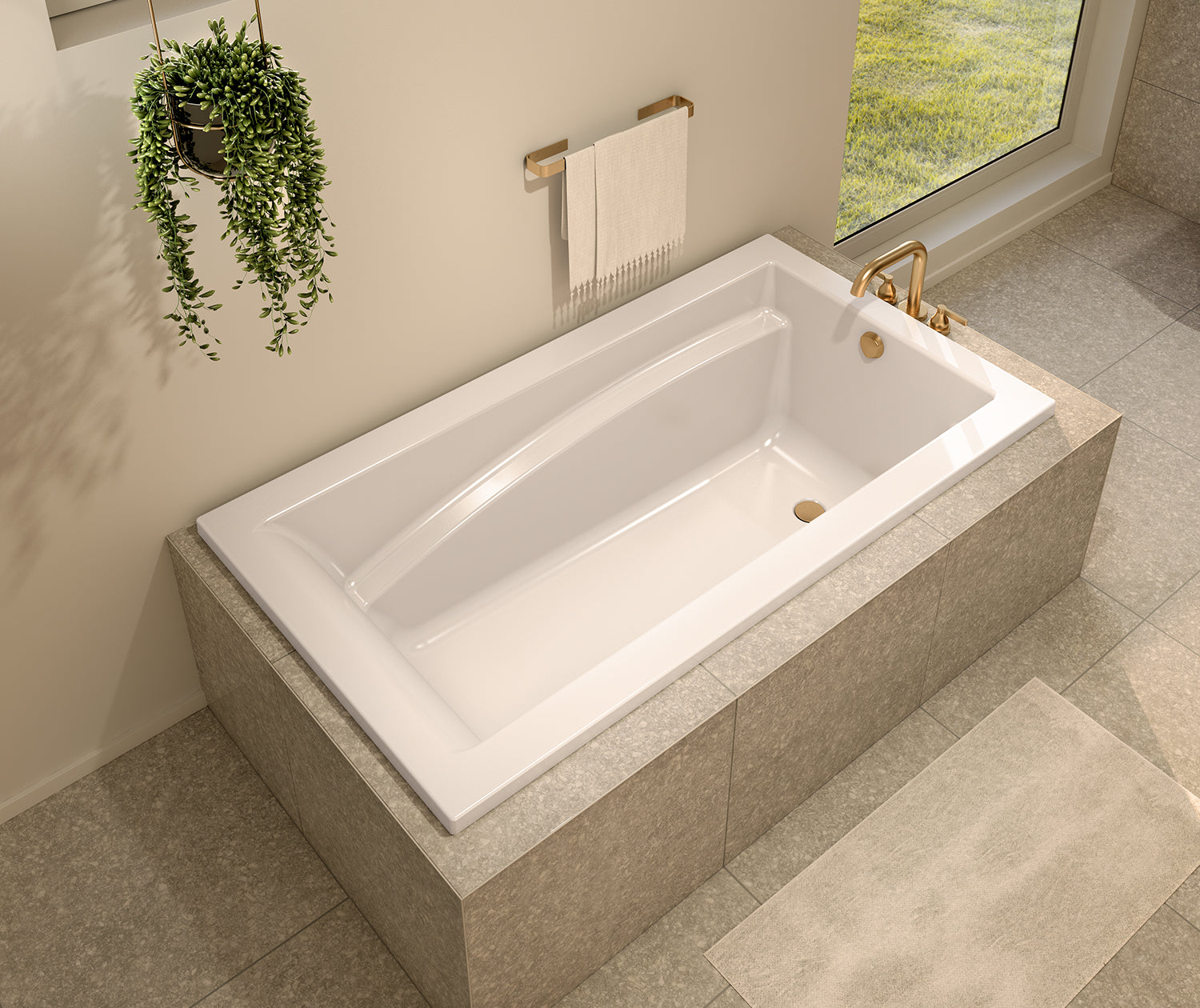 Optik 6636 Acrylic Alcove End Drain Bathtub in White - Plumbing Market
