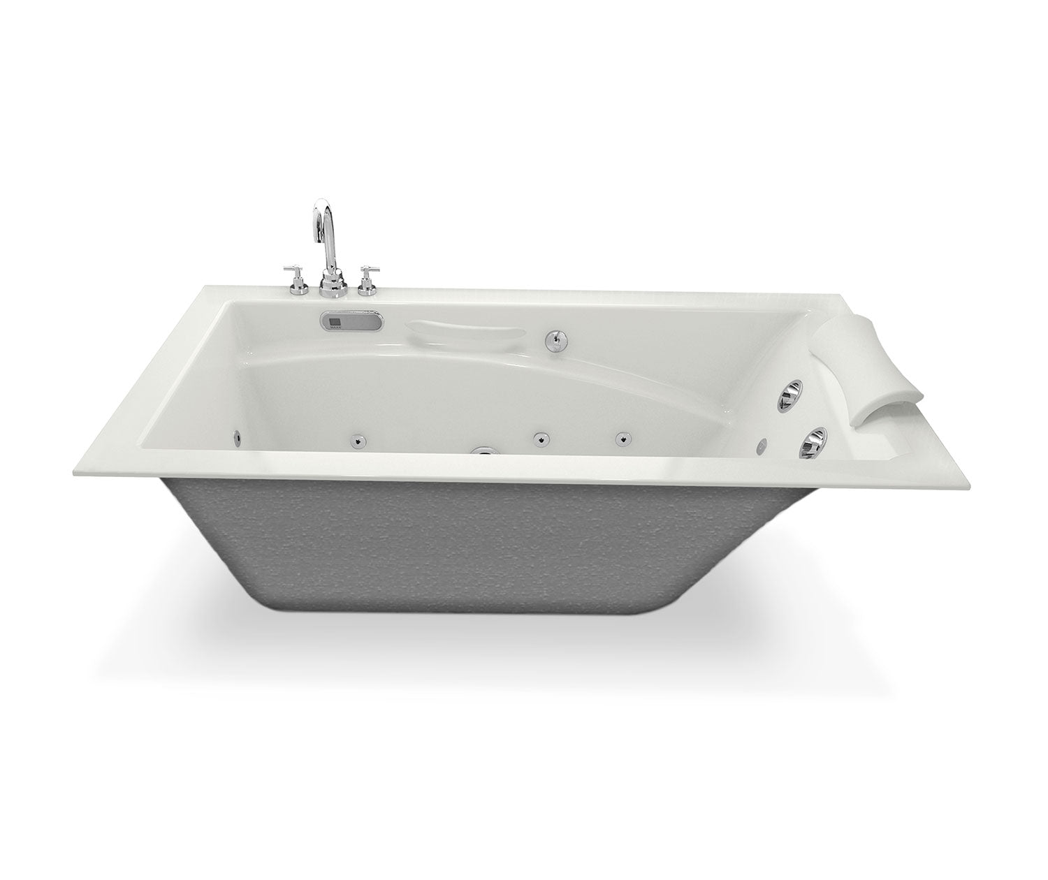 Optik 6636 Acrylic Alcove End Drain Bathtub in White - Plumbing Market