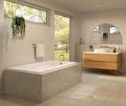 Optik 6636 Acrylic Alcove End Drain Bathtub in White - Plumbing Market